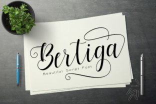 Bertiga Script Font for Elegant Editorial Design