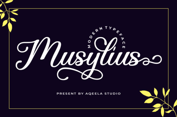 Musylius: A Script Font for Editorial Elegance
